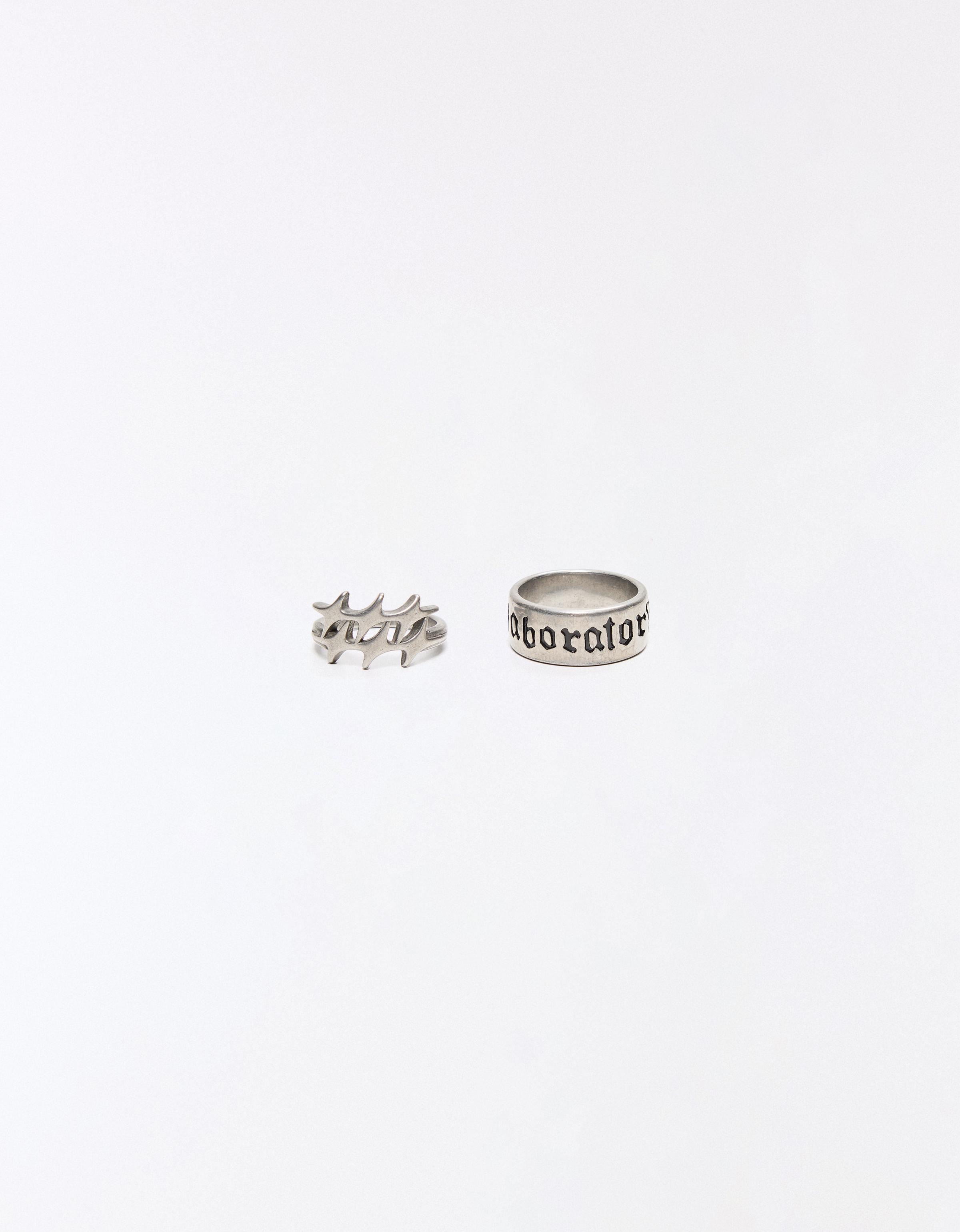 Pack of 2 steel rings — Silver