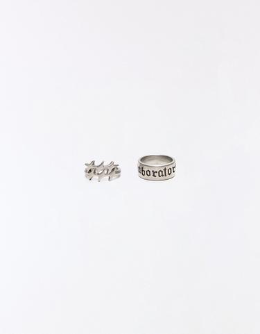 Pack of 2 stainless steel rings — Silver 2