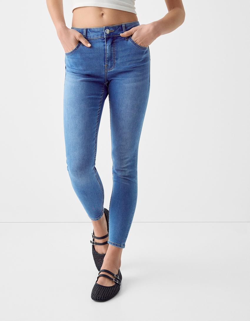 Jean skinny push up-Bleu lavé-3