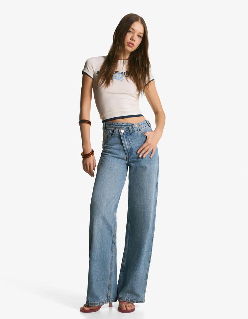 Short sleeve print T-shirt-Off white