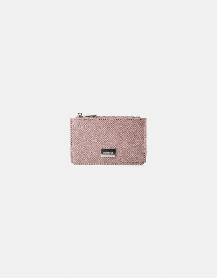 Porte-cartes scintillant-Rose