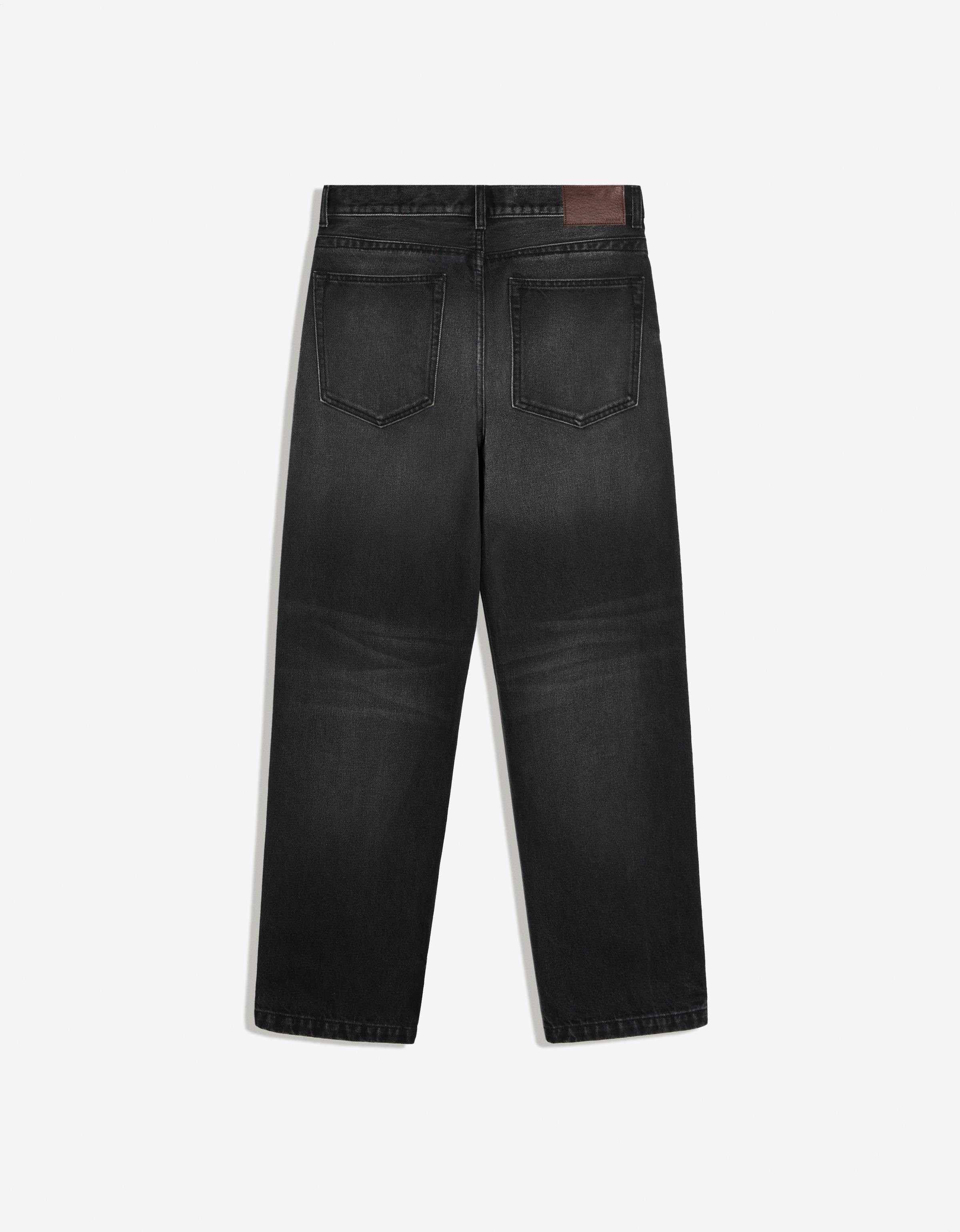Straight wide-leg jeans — Black