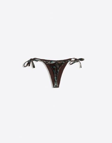 Mesh thong bikini bottoms — Blue 6