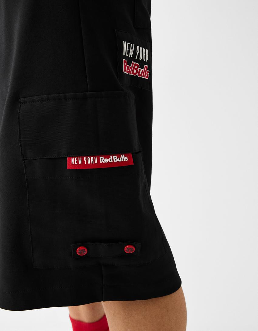 برمودا شورت فضفاض نيويورك ريد بولز برقع-أسود-3