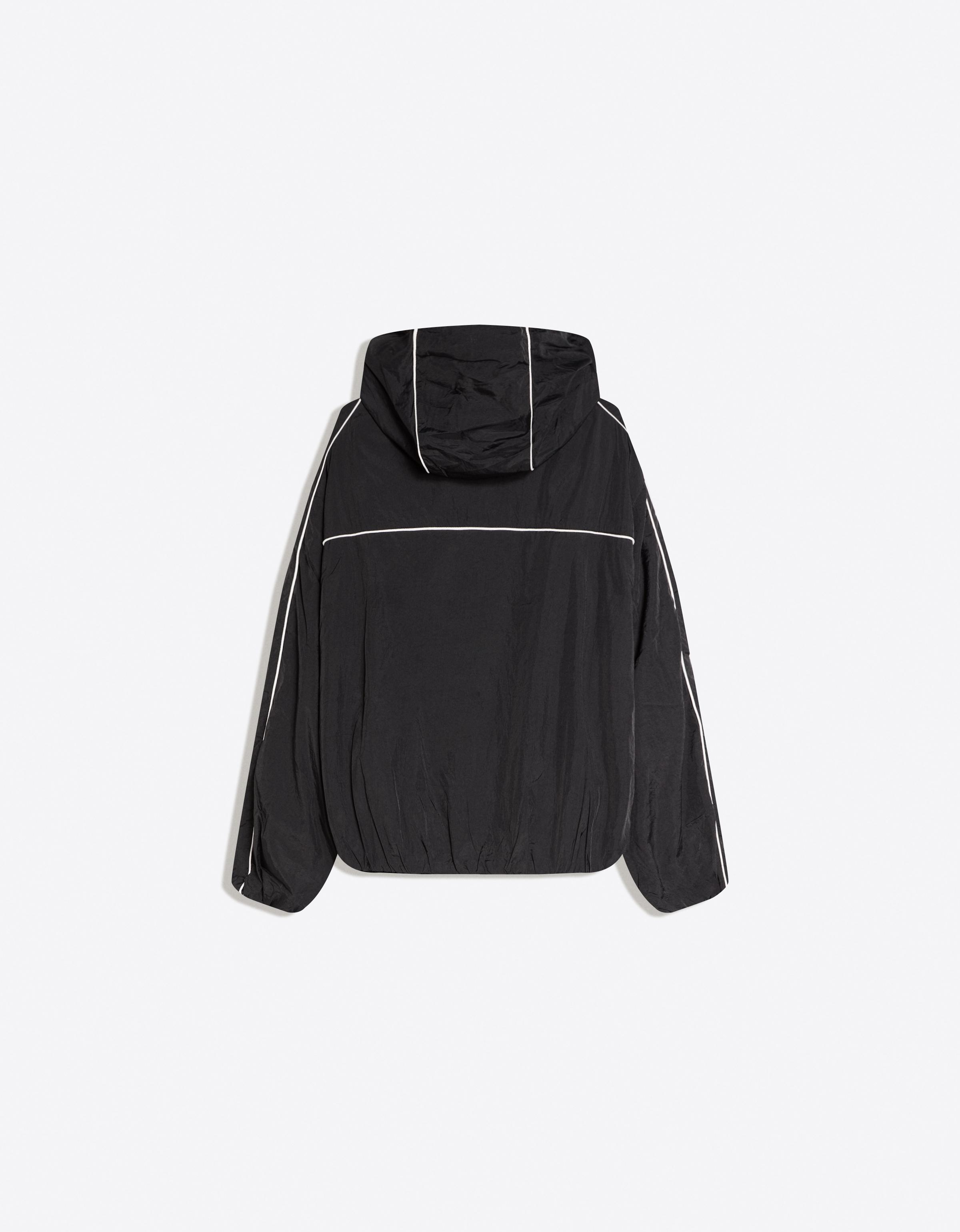 Technical hooded jacket — Black
