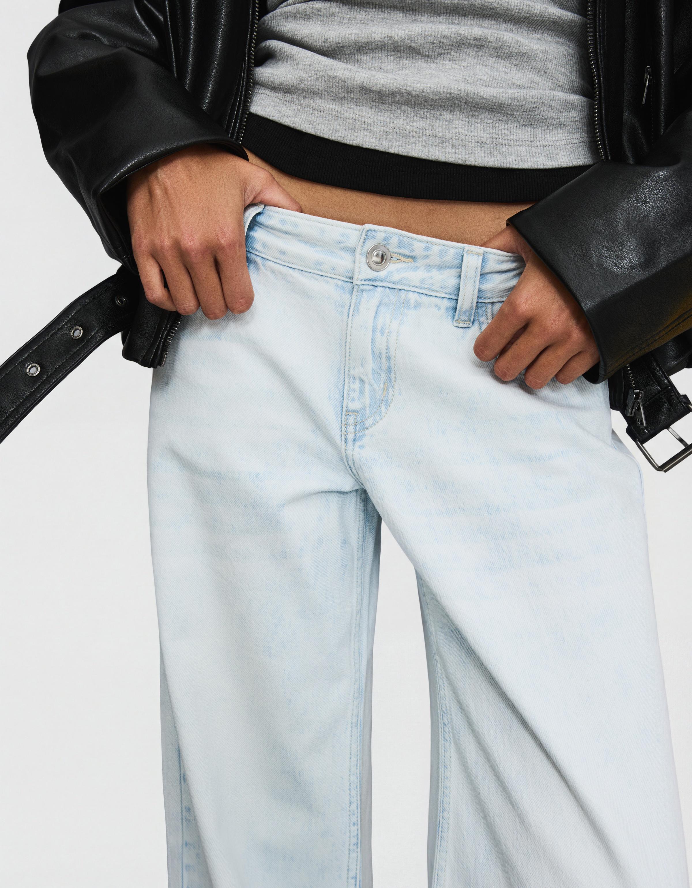 Geniş paça düşük bel jean - Görsel 105