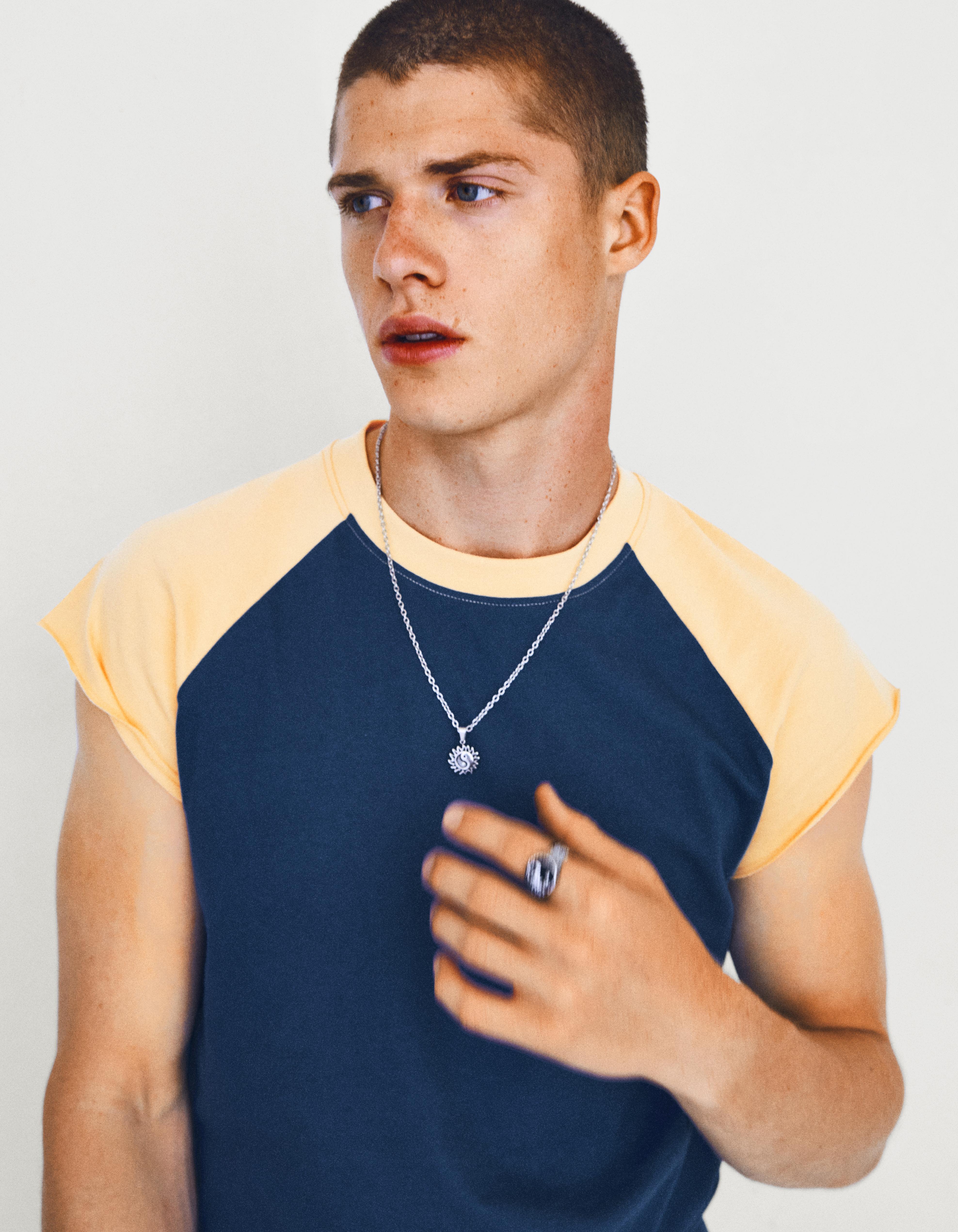 Short sleeve raglan T-shirt — Navy