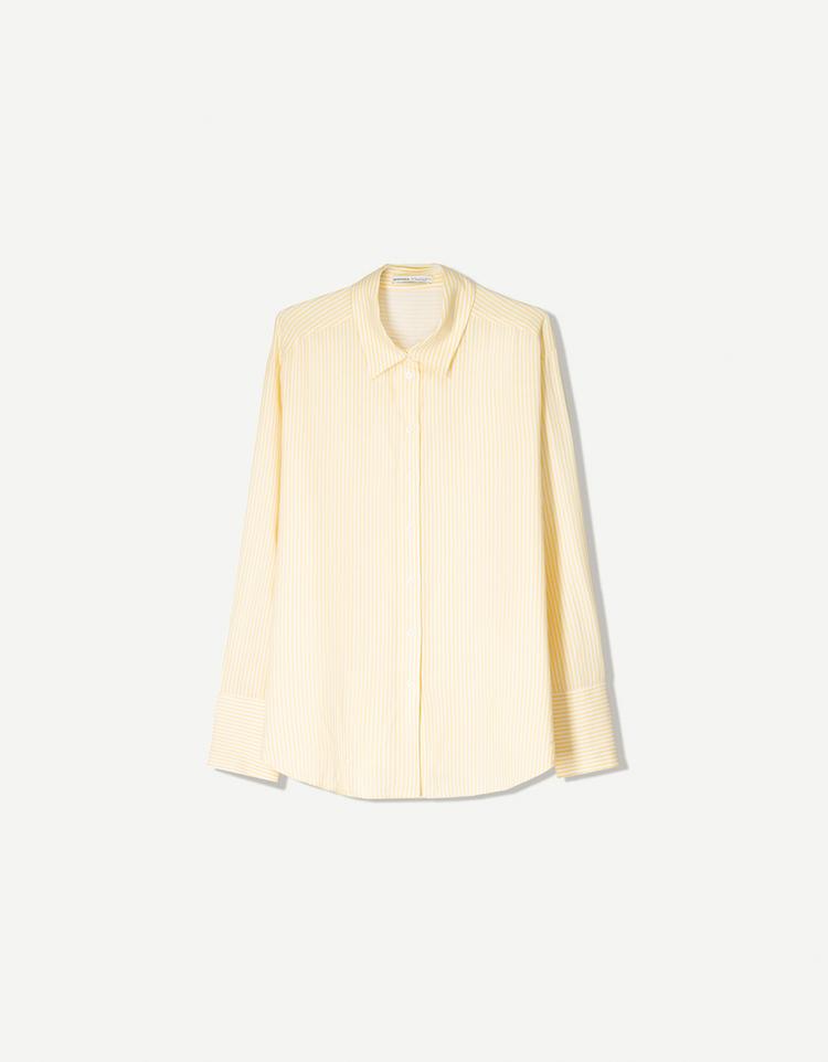 Oversize linen blend shirt