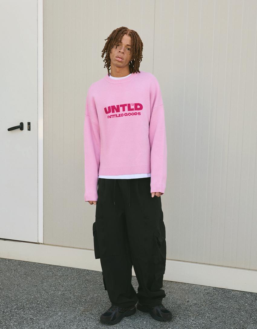 Baggy-Cargohose aus Funktionsstoff-Schwarz
