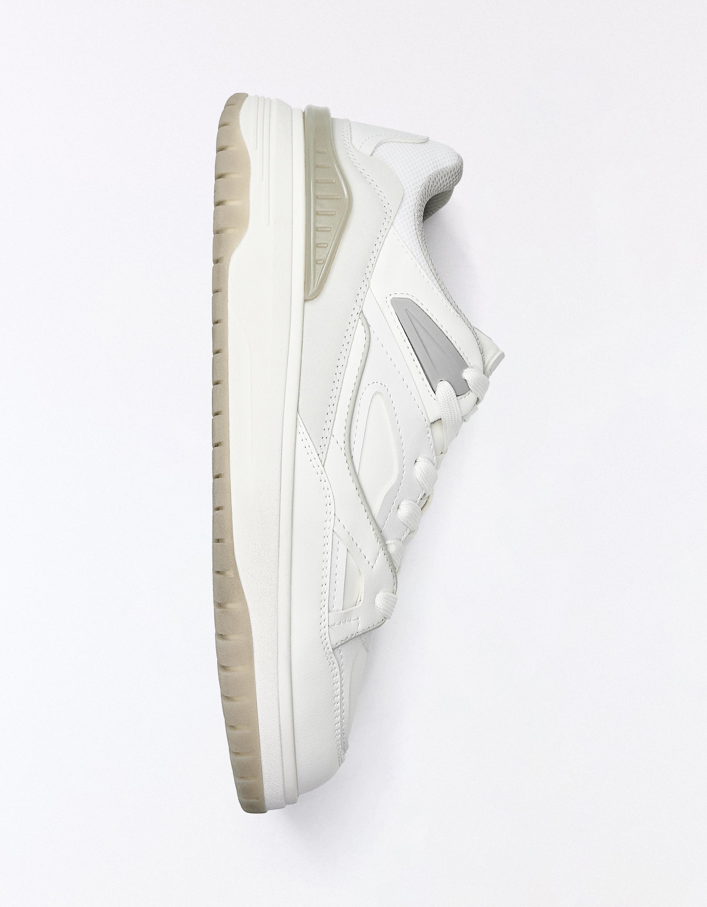 Chunky panelled trainers — WHITE