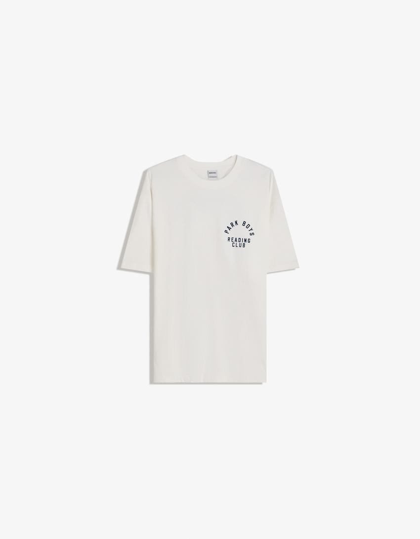 Short sleeve T-shirt with print-Off white