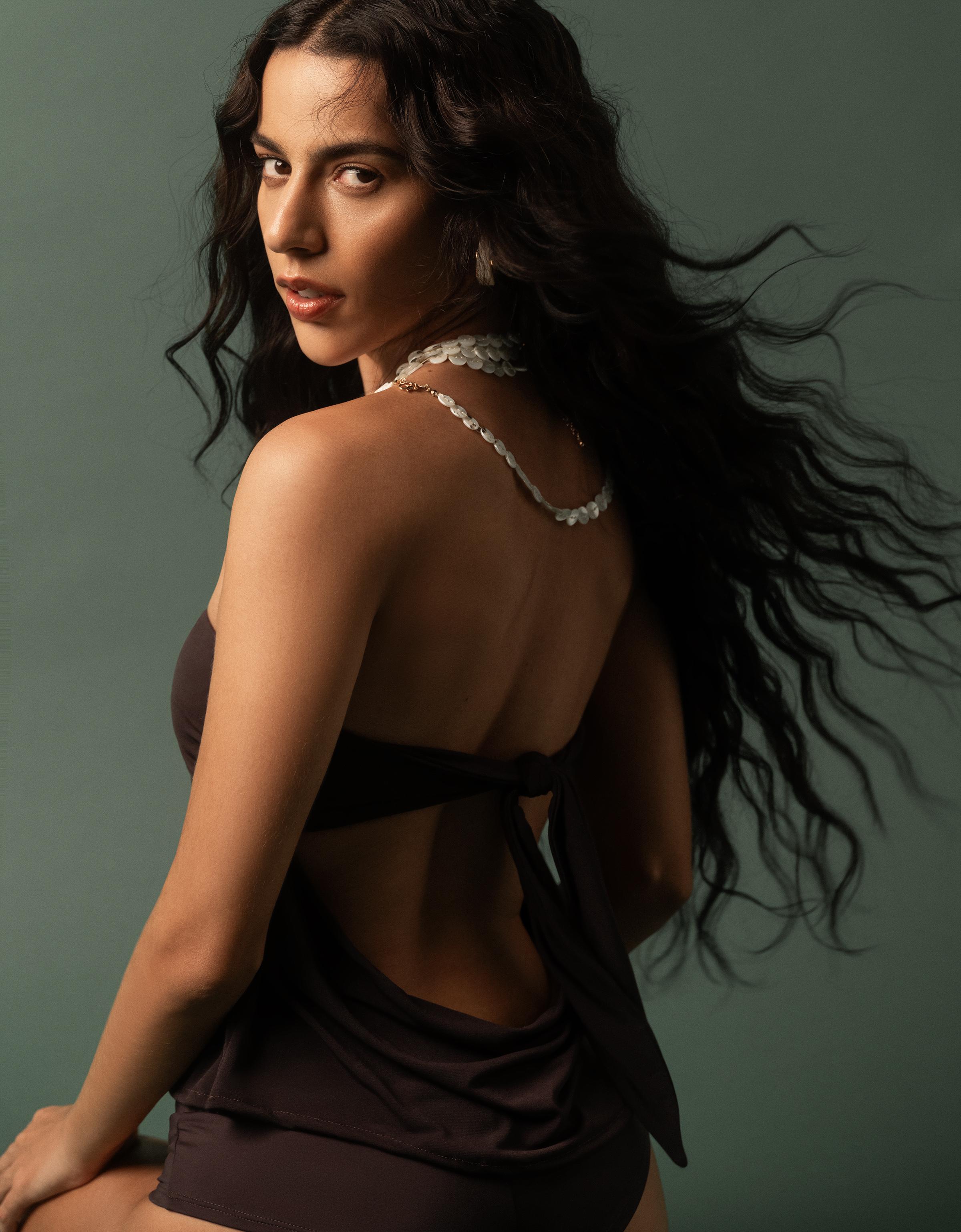 Arkası bağlamalı bandeau top - Görsel 10