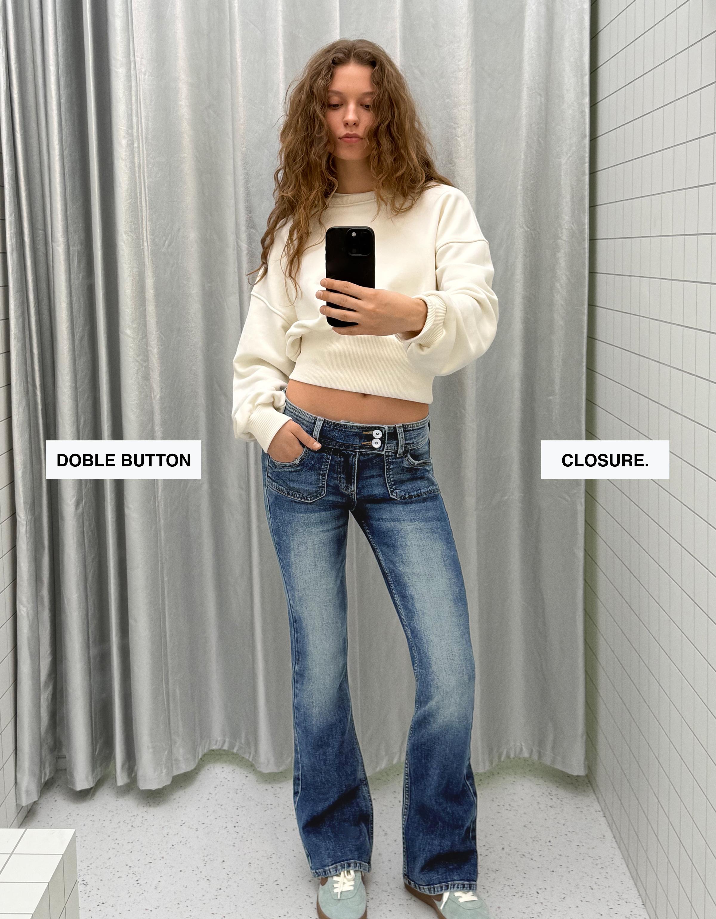 Bootcut düşük bel jean - Görsel 45