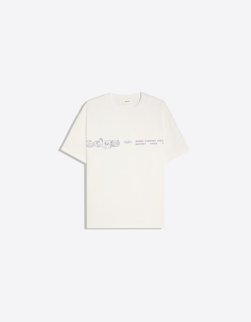 Relaxed print T-shirt-White