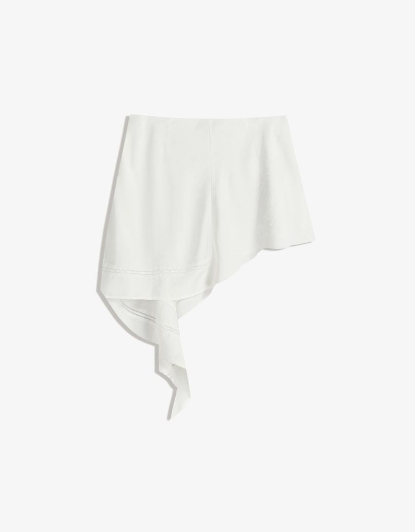 Jacquard skirt-White