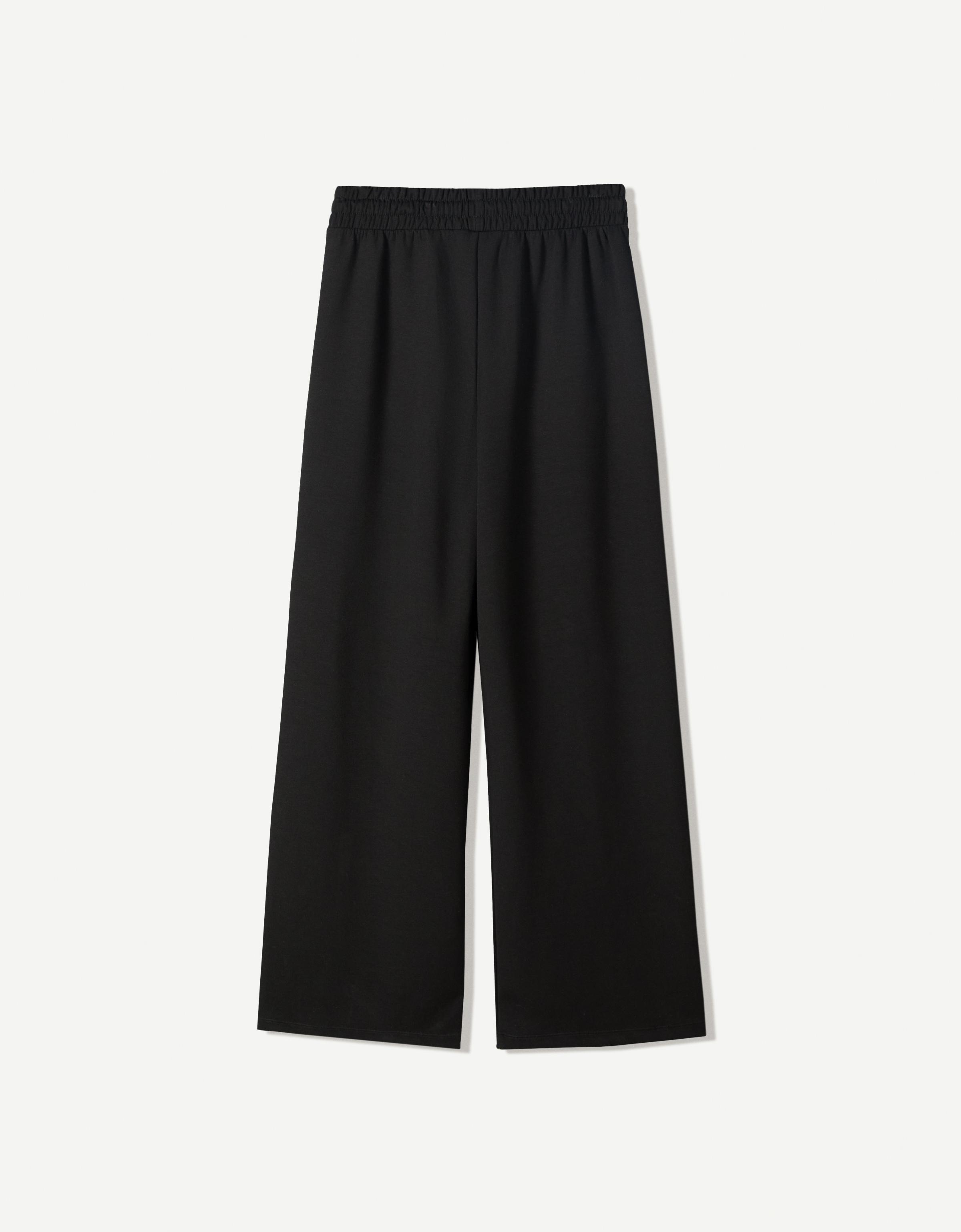 Yumuşak dokulu geniş paça pantolon - Görsel 44