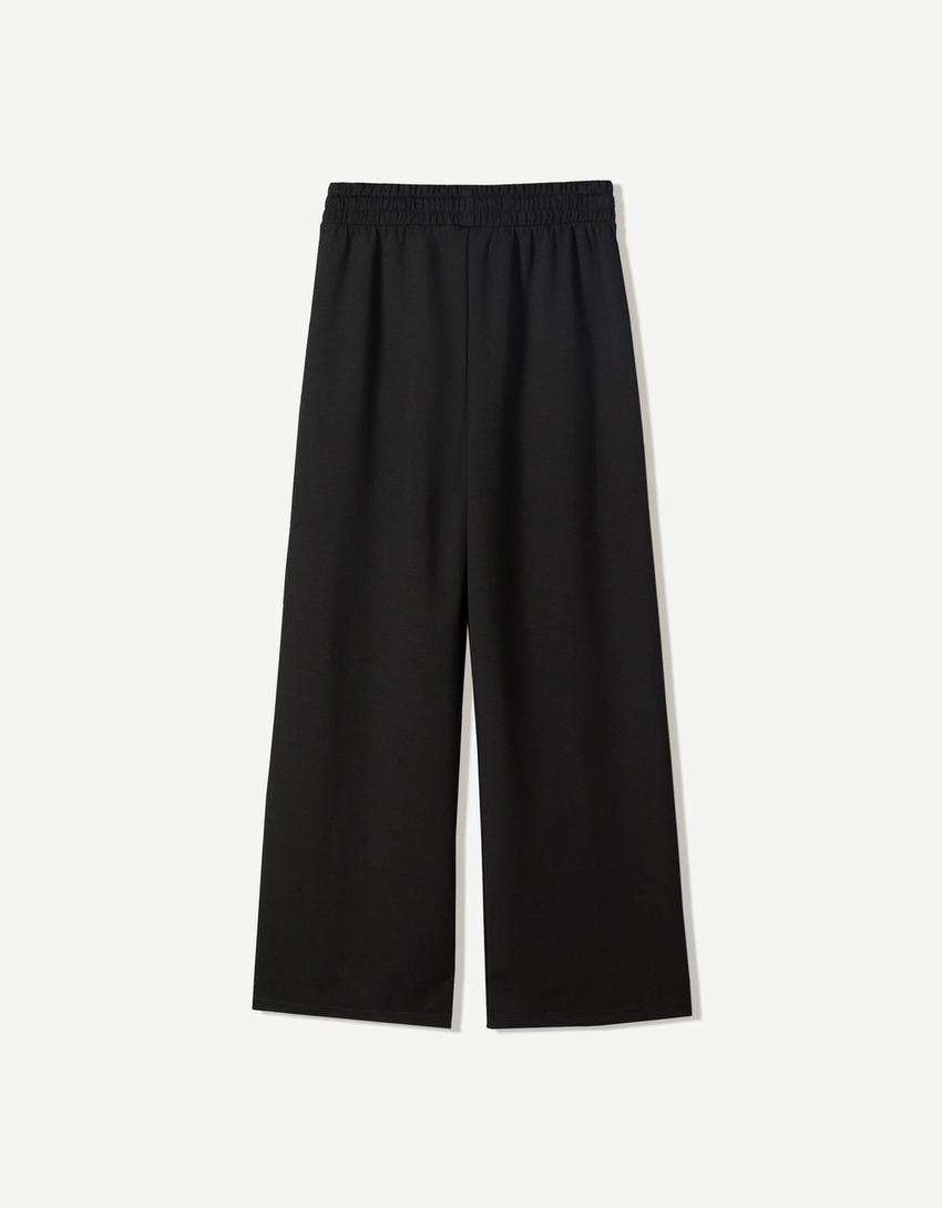 Soft-Wide-Leg-Hose-Schwarz-4