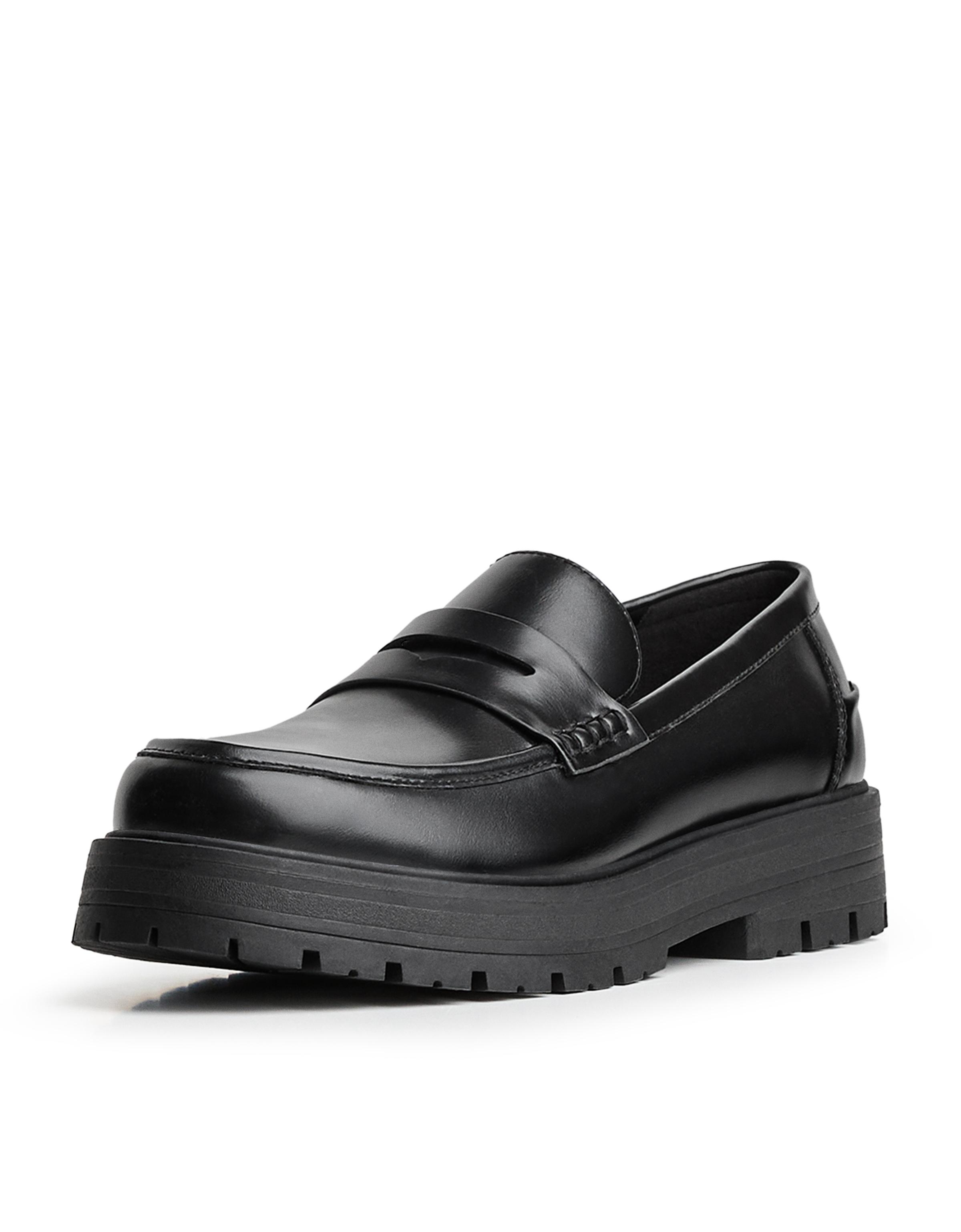 Chunky sole loafers — BLACK