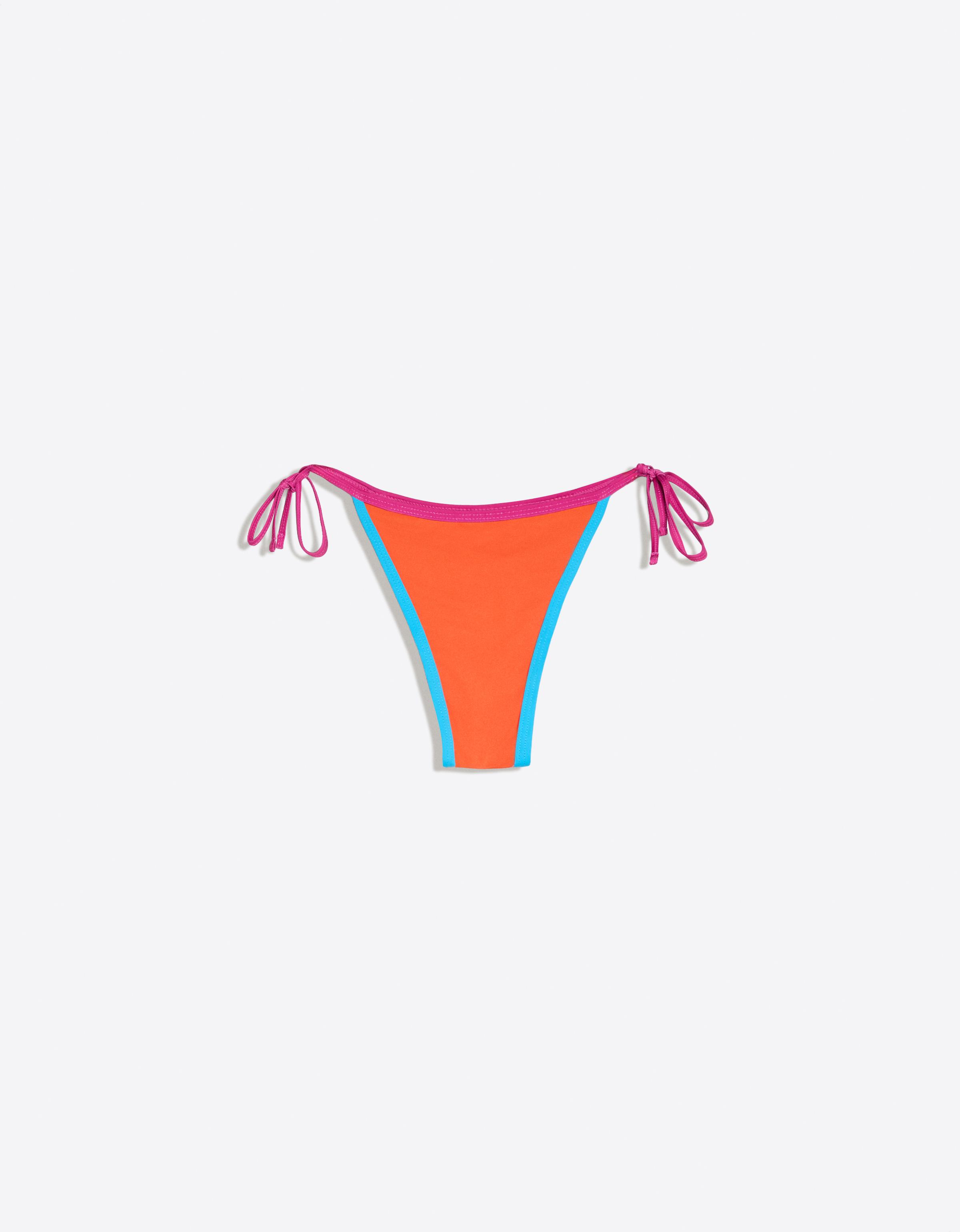 Contrast Brazilian bikini briefs — Orange