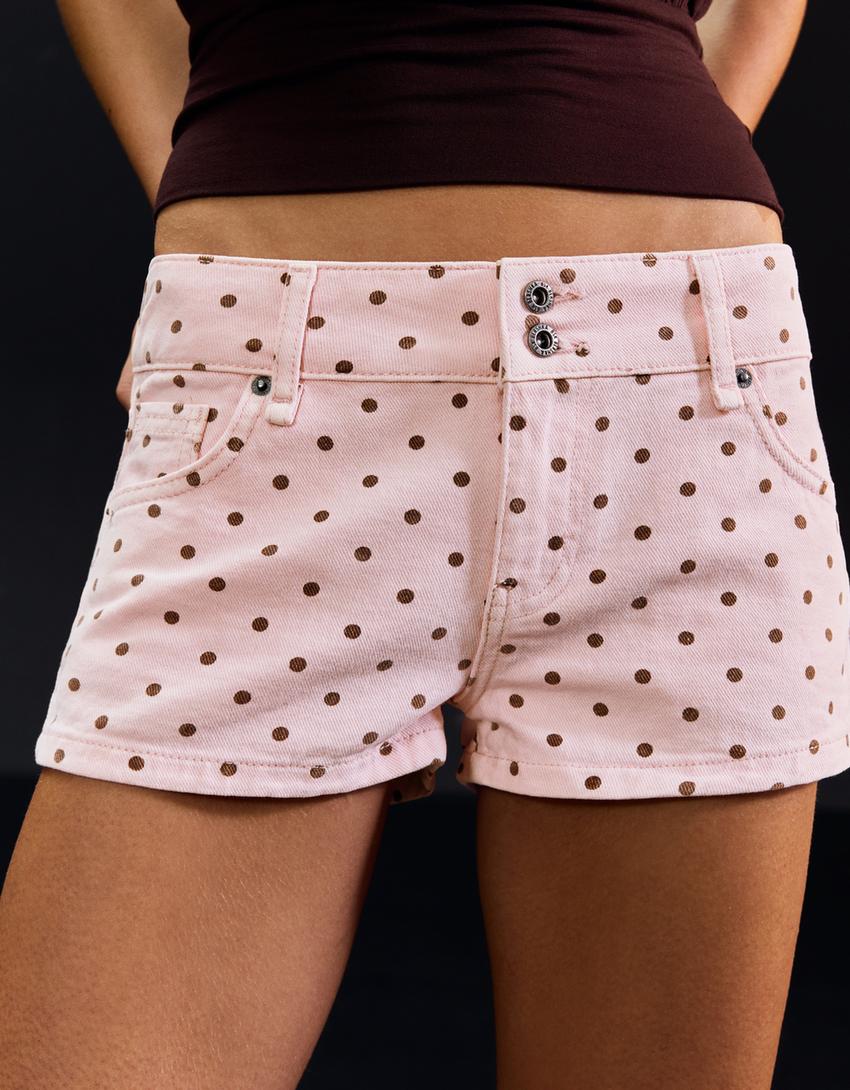 Polka dot shorts-Pink