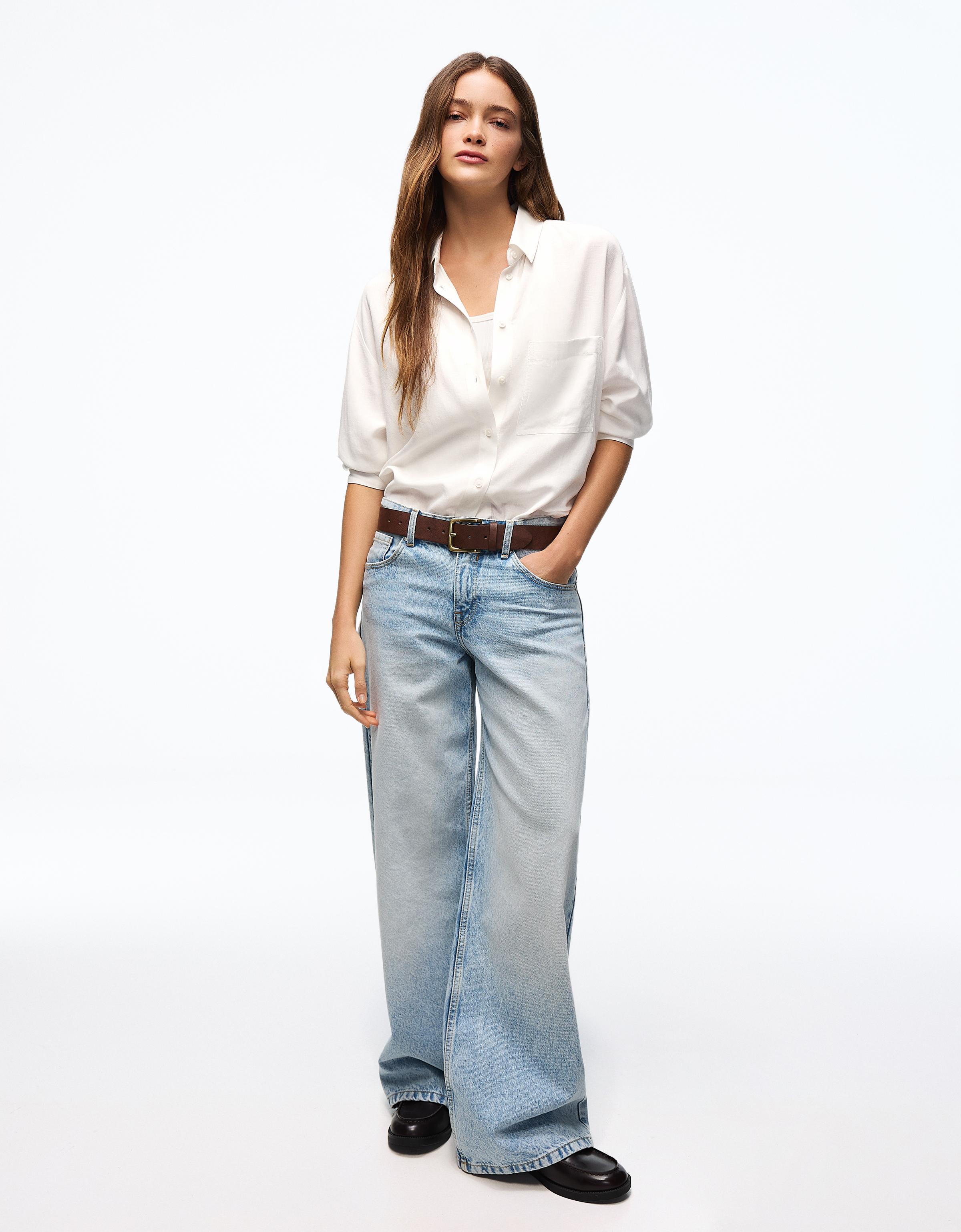 Oversize dökümlü gömlek - Görsel 61