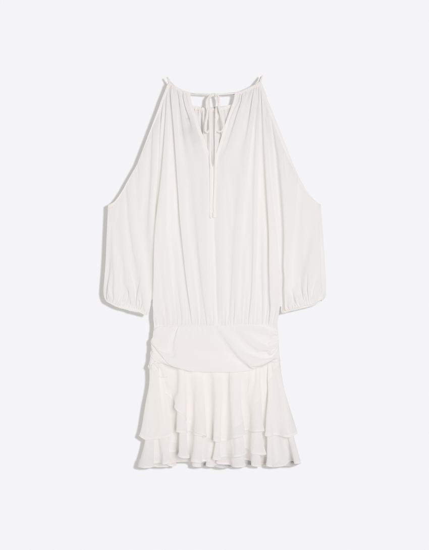 Boho mini dress-Beige
