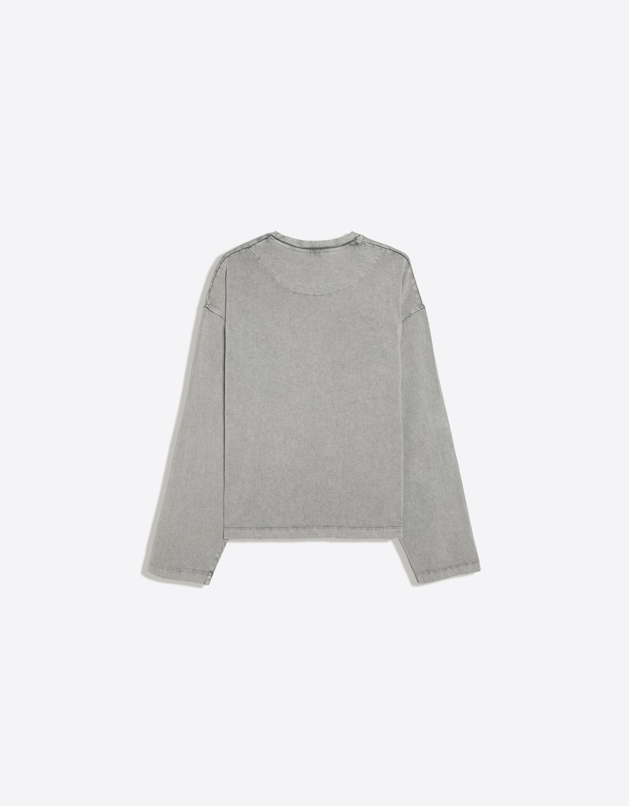 Boxy long sleeve T-shirt — Grey
