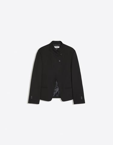 Double-breasted button-up blazer — Black 5