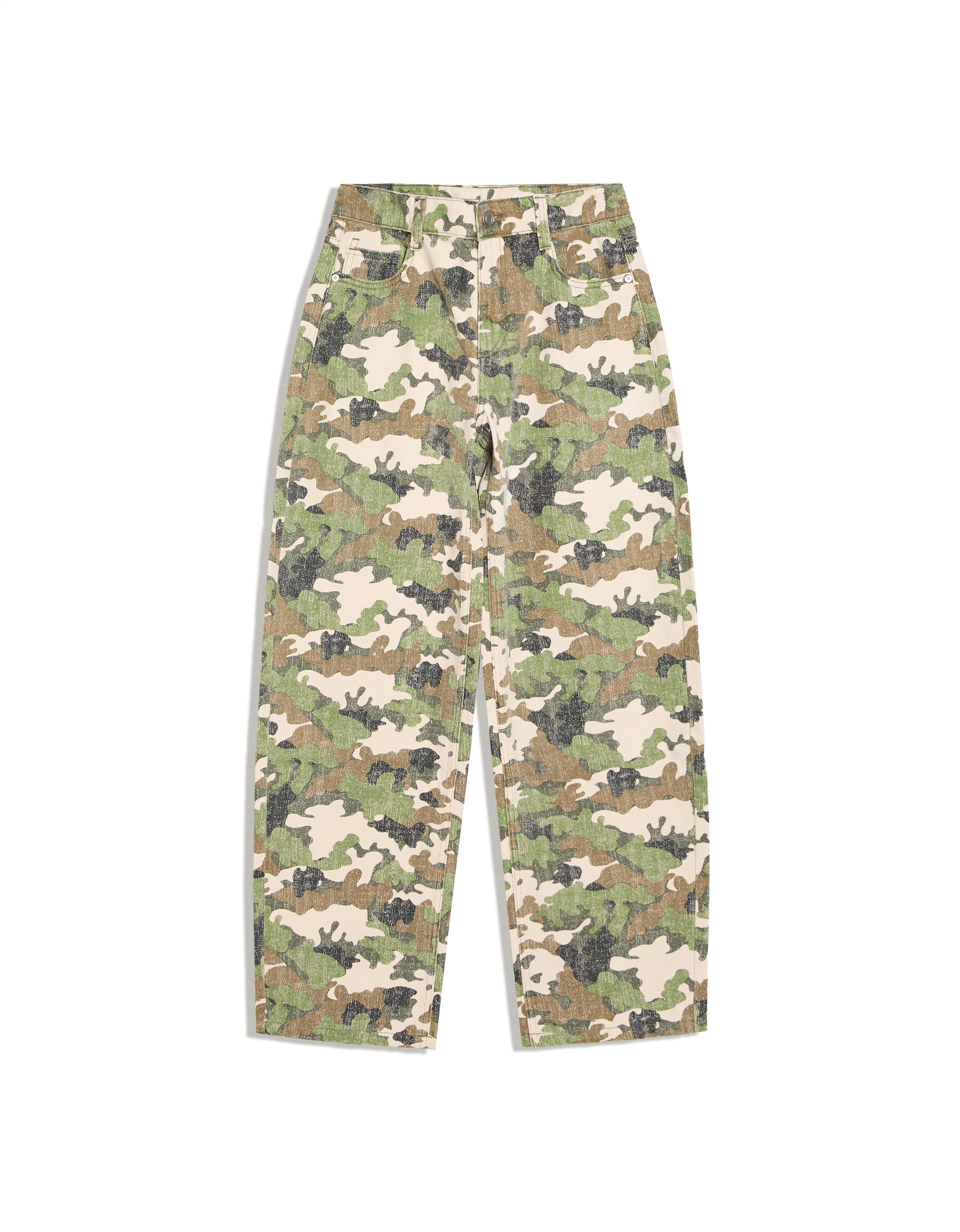 Low-rise baggy barrel jeans — Brown