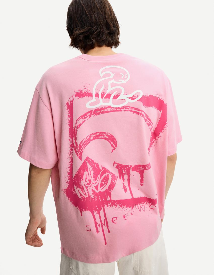 El Niño short sleeve T-shirt-Pink