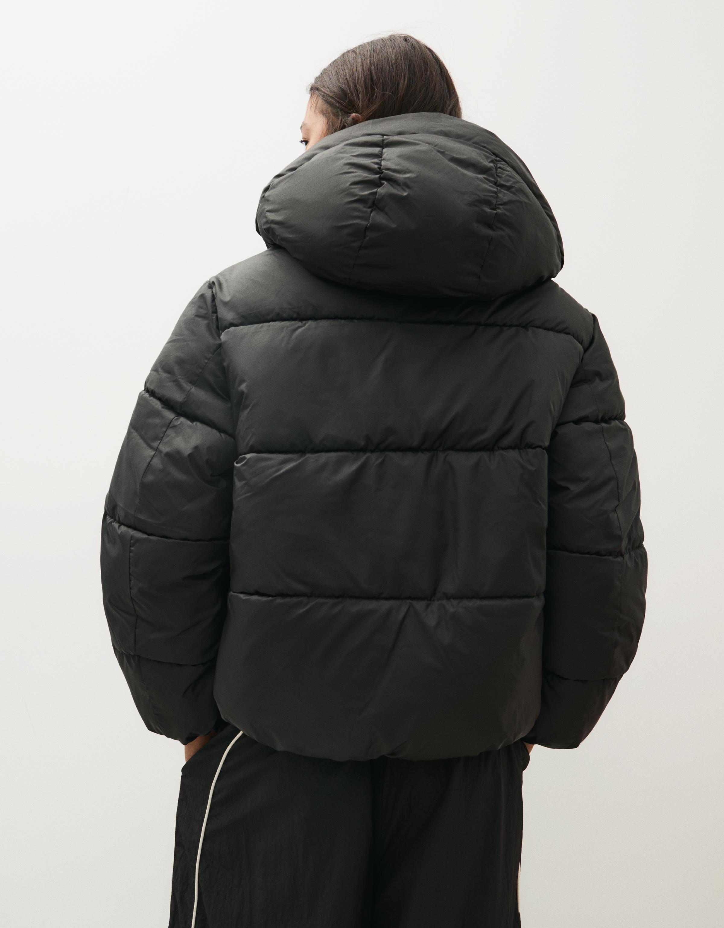 Oversize hooded puffer jacket — Black