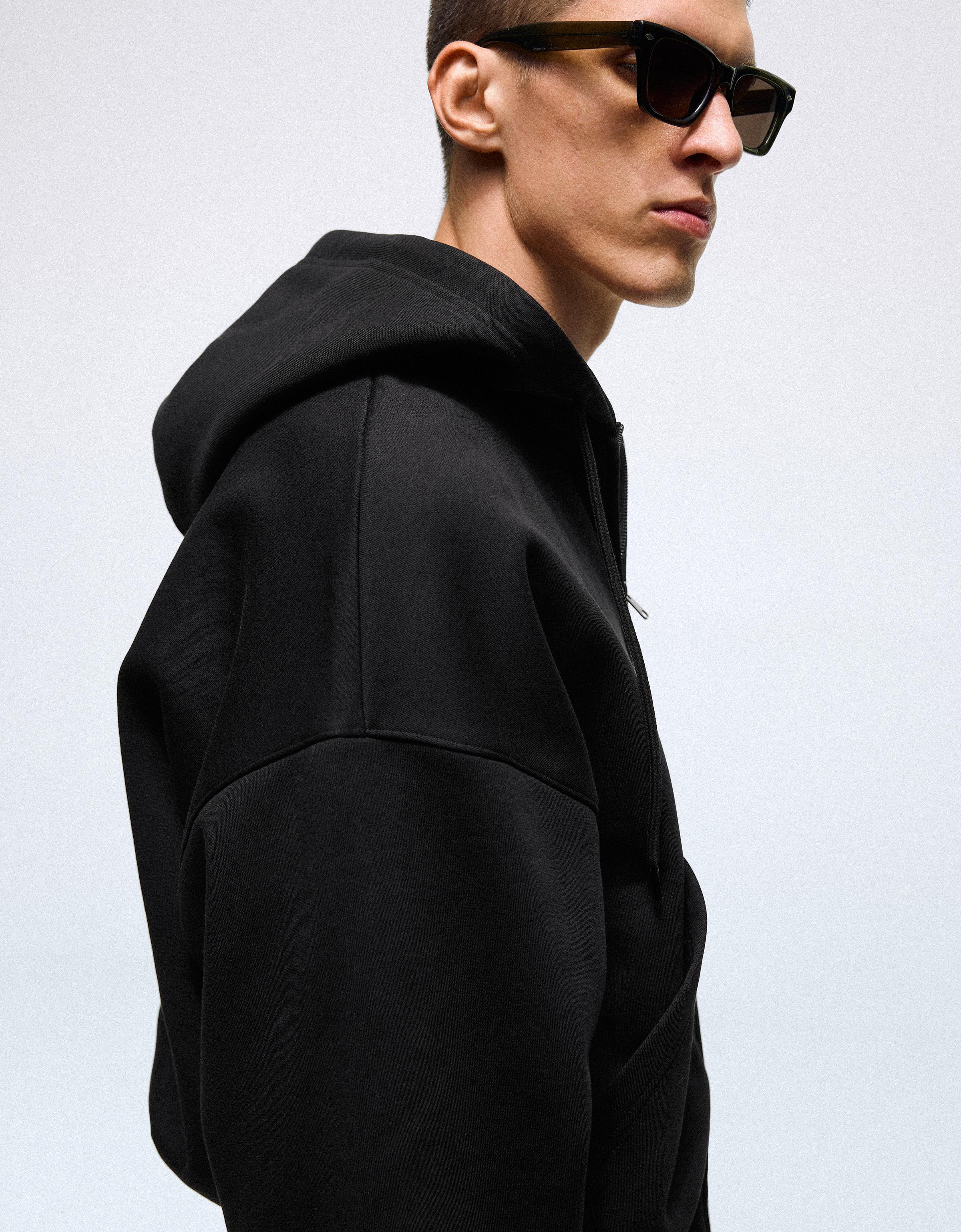 Zip-up hoodie — Black