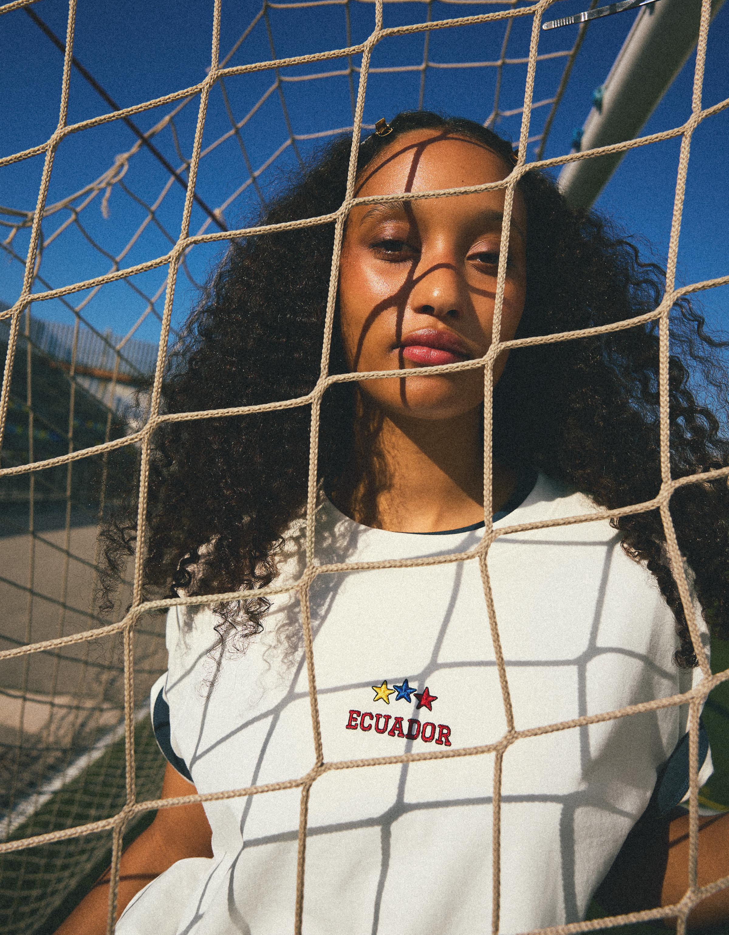 Short sleeve boxy fit T-shirt — Off white