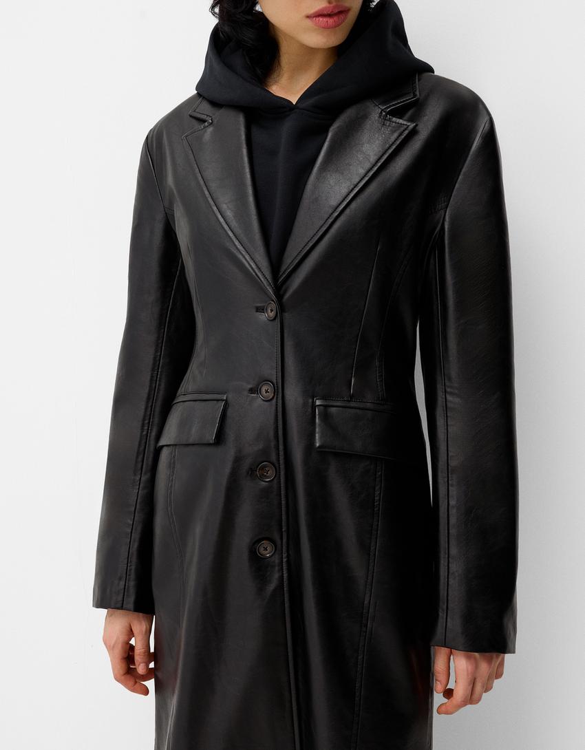 Bershka Figurbetonter Kurzmantel Figurbetonter Mantel