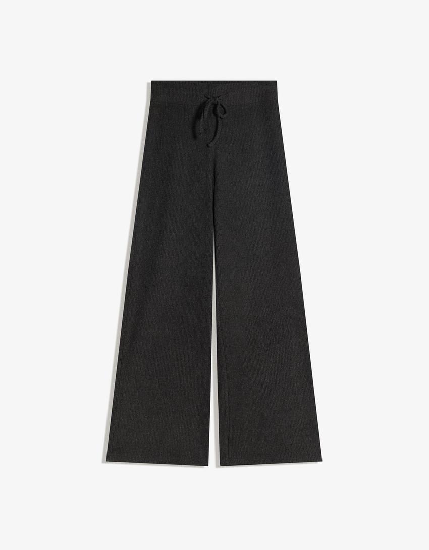 Set jersey y pantalón wide leg rib-Set jersey y pantalón wide leg rib