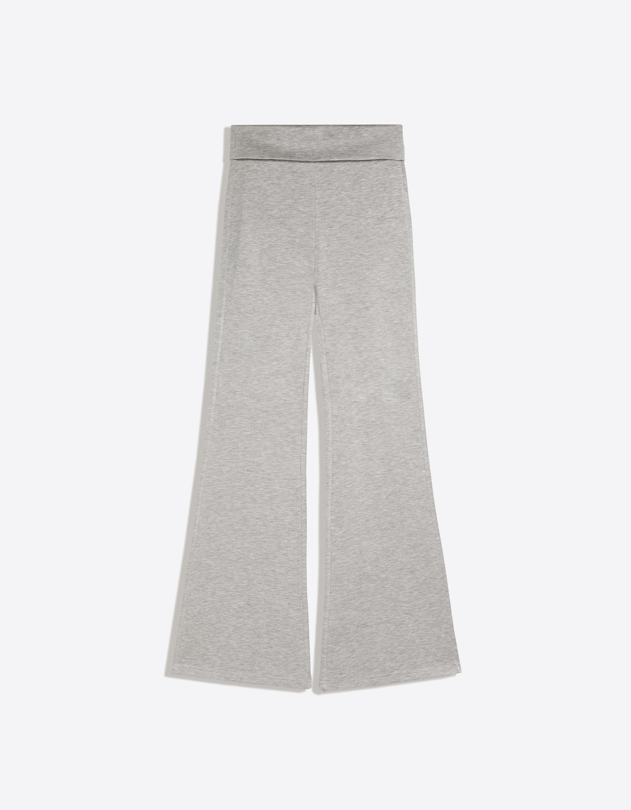 Flared modal trousers — Grey