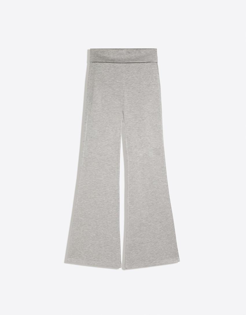 Flare fit pantolon-Gri