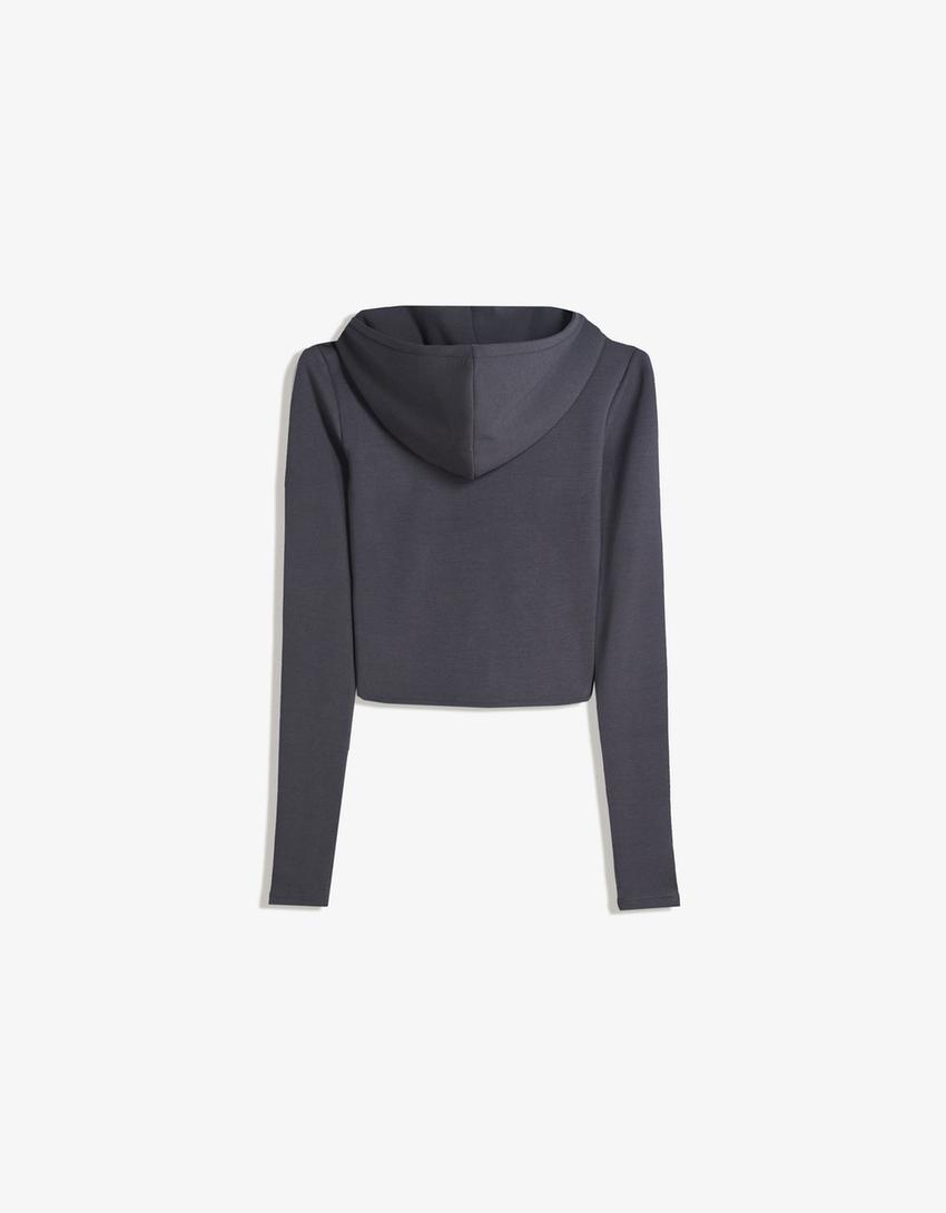 Zip-up hoodie-Gris-1