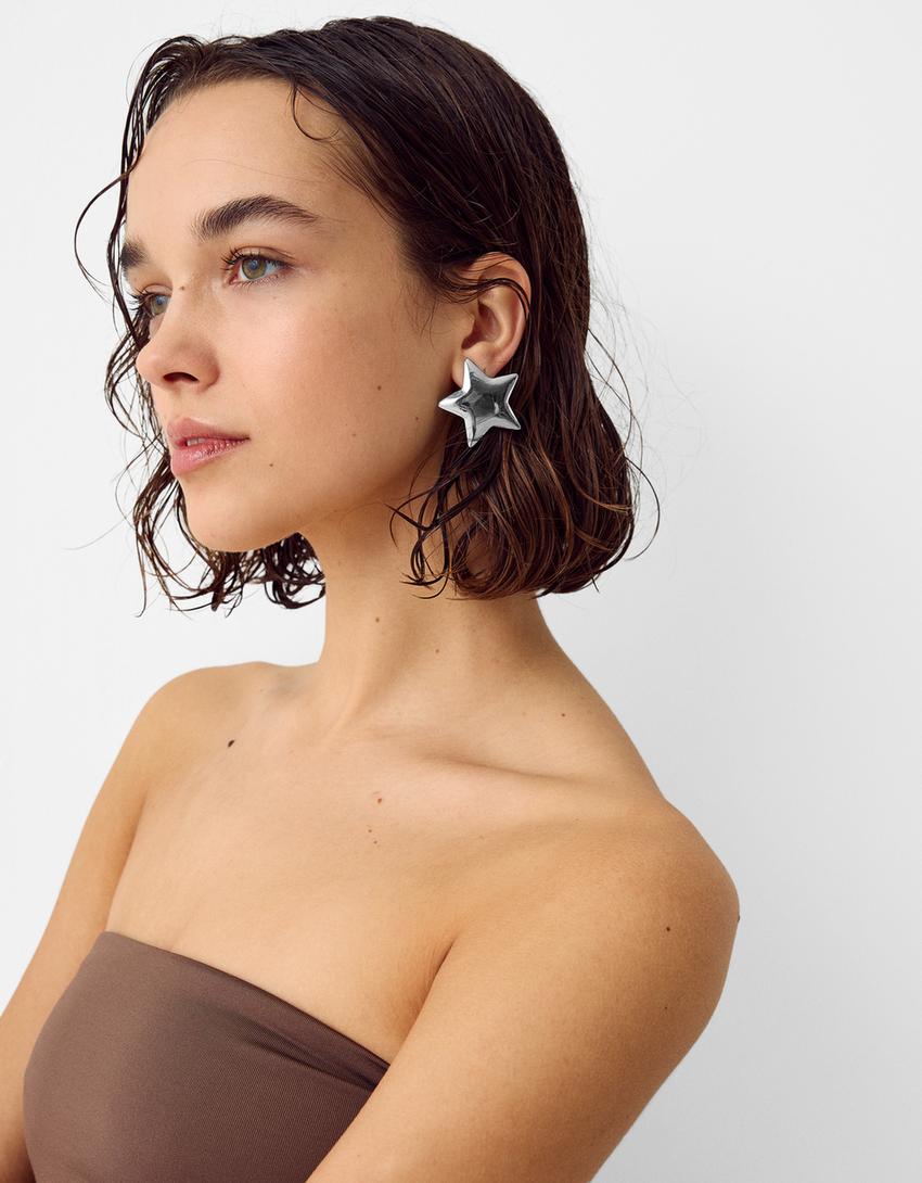 Star earrings-Silver