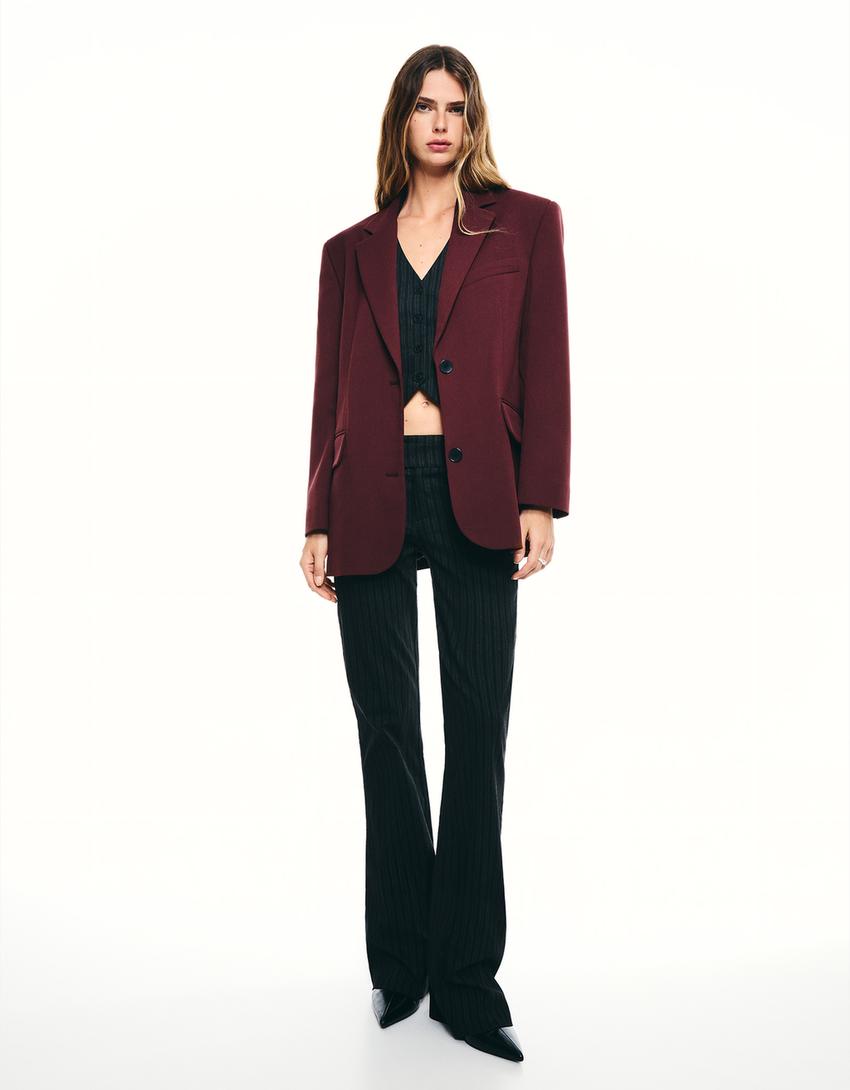 Lagani sako oversize kroja-Crvena-0