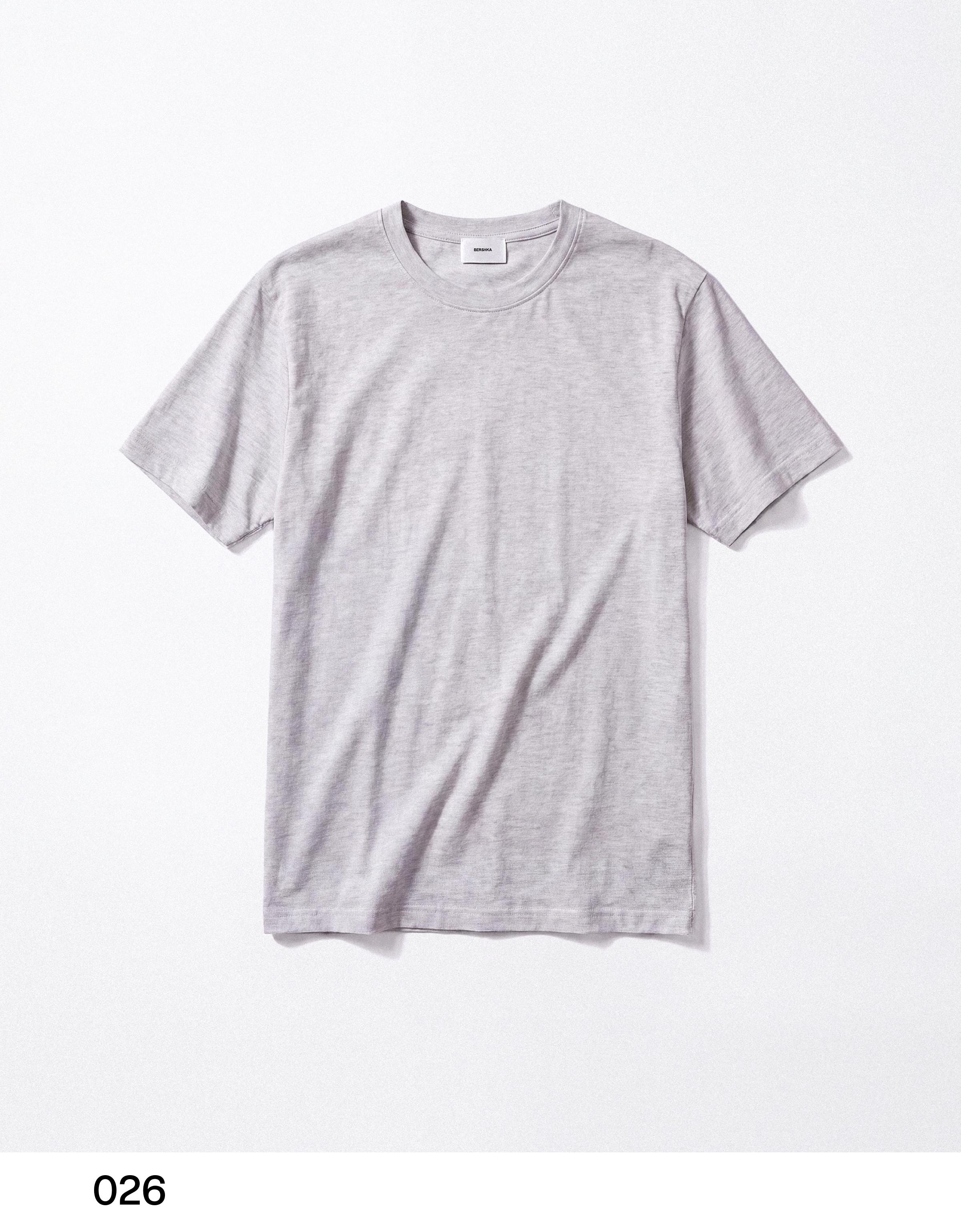 Slim fit ribbed T-shirt — Grey