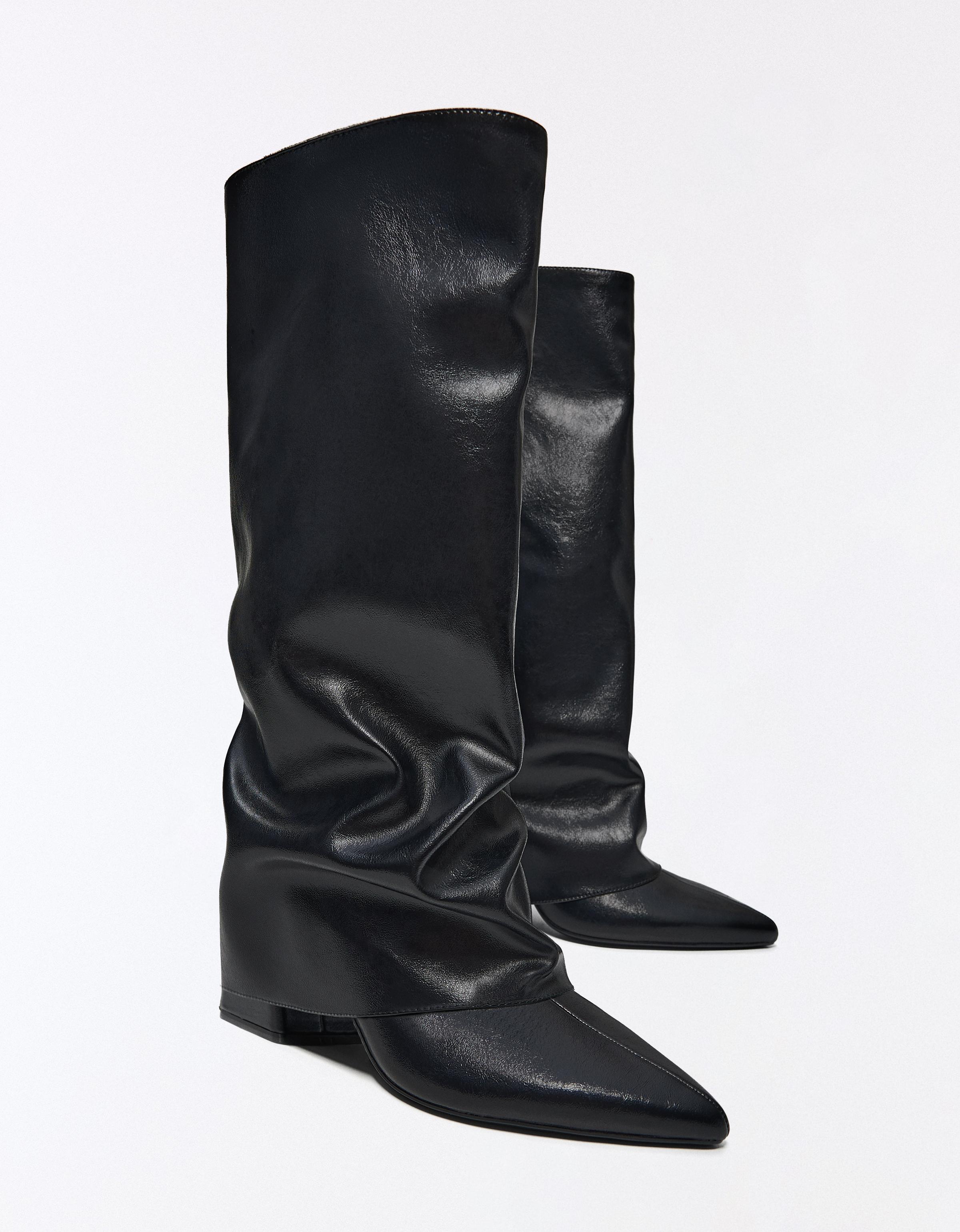Trouser heel boots — BLACK