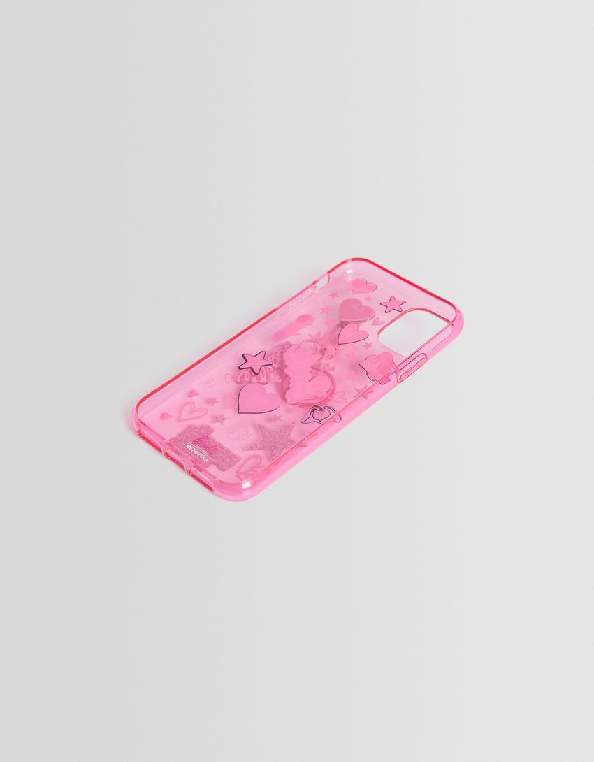 Barbie® iPhone case with charms-Pink