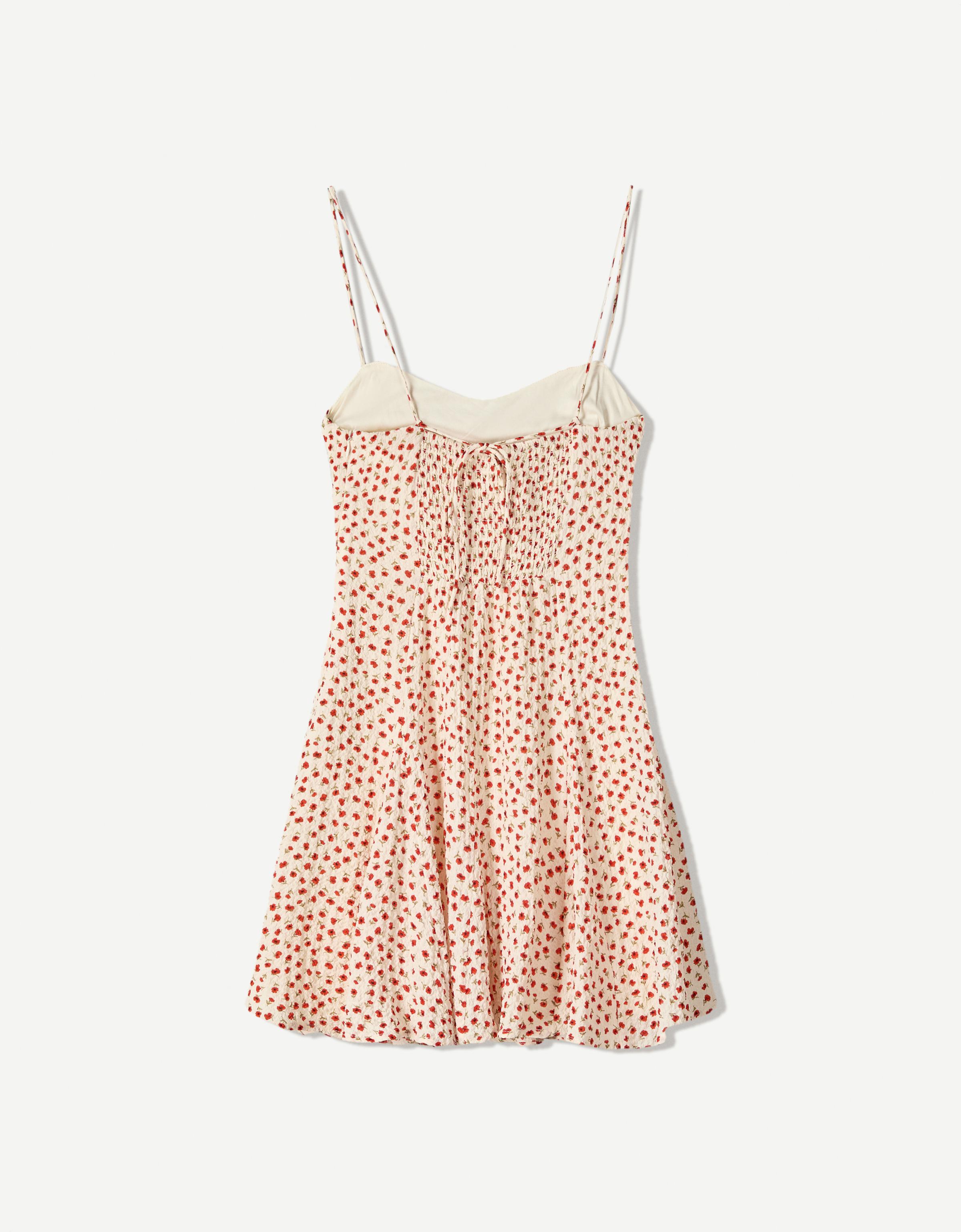 Askılı mini çiçekli elbise - Görsel 25