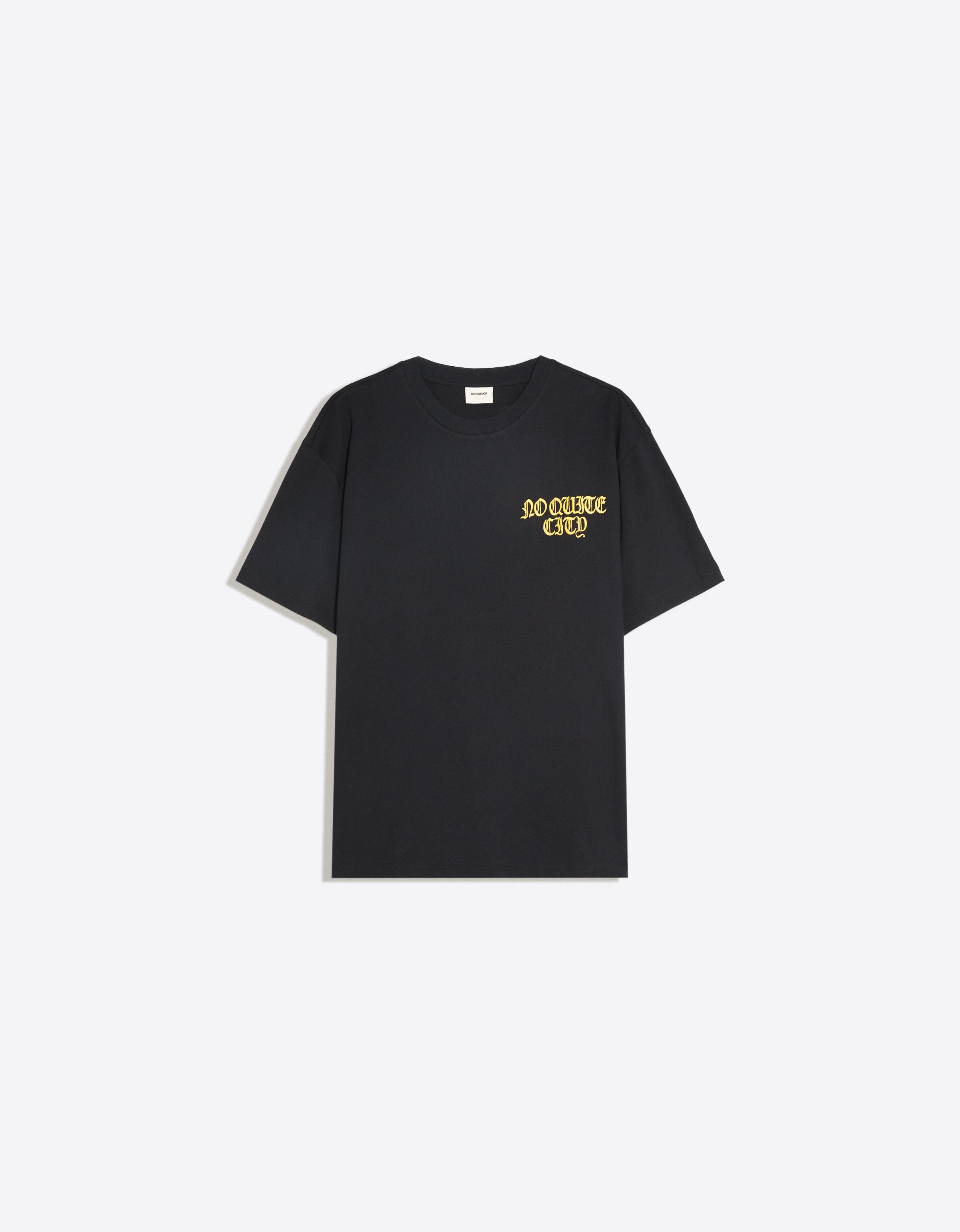 Short sleeve print T-shirt — Black