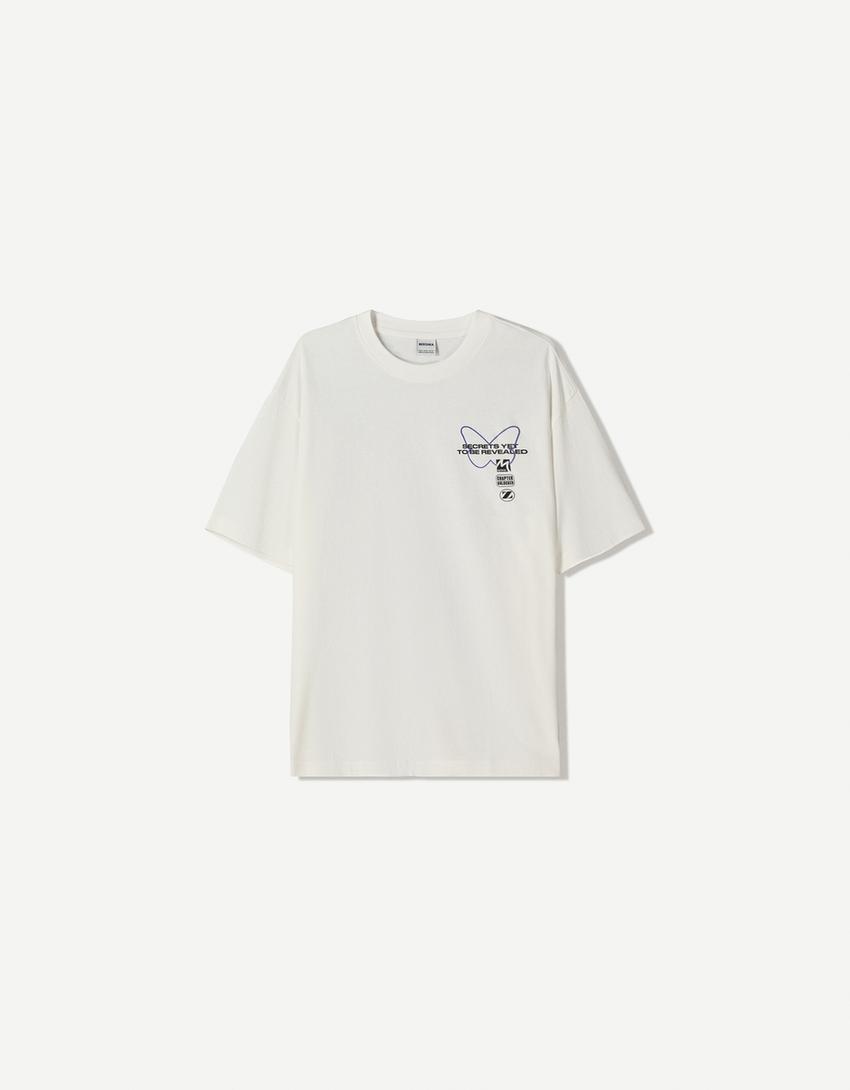 Kortærmet T-shirt med print-Off-white-4
