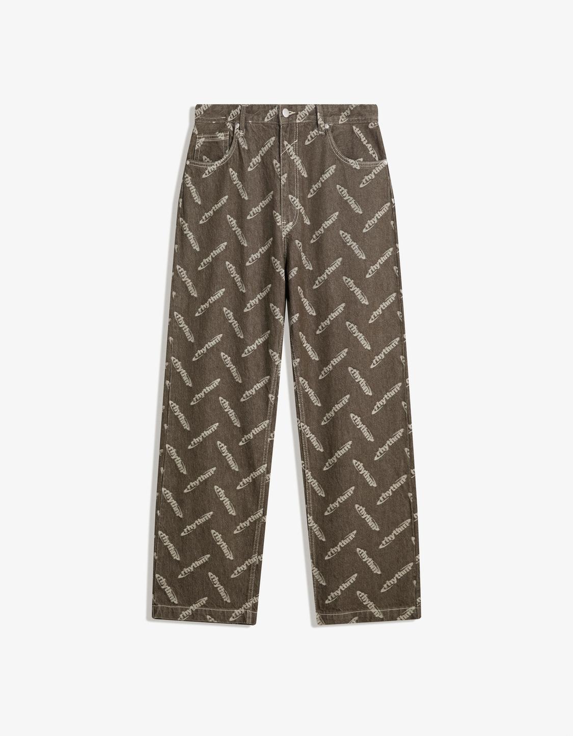 Baggy jacquard jeans