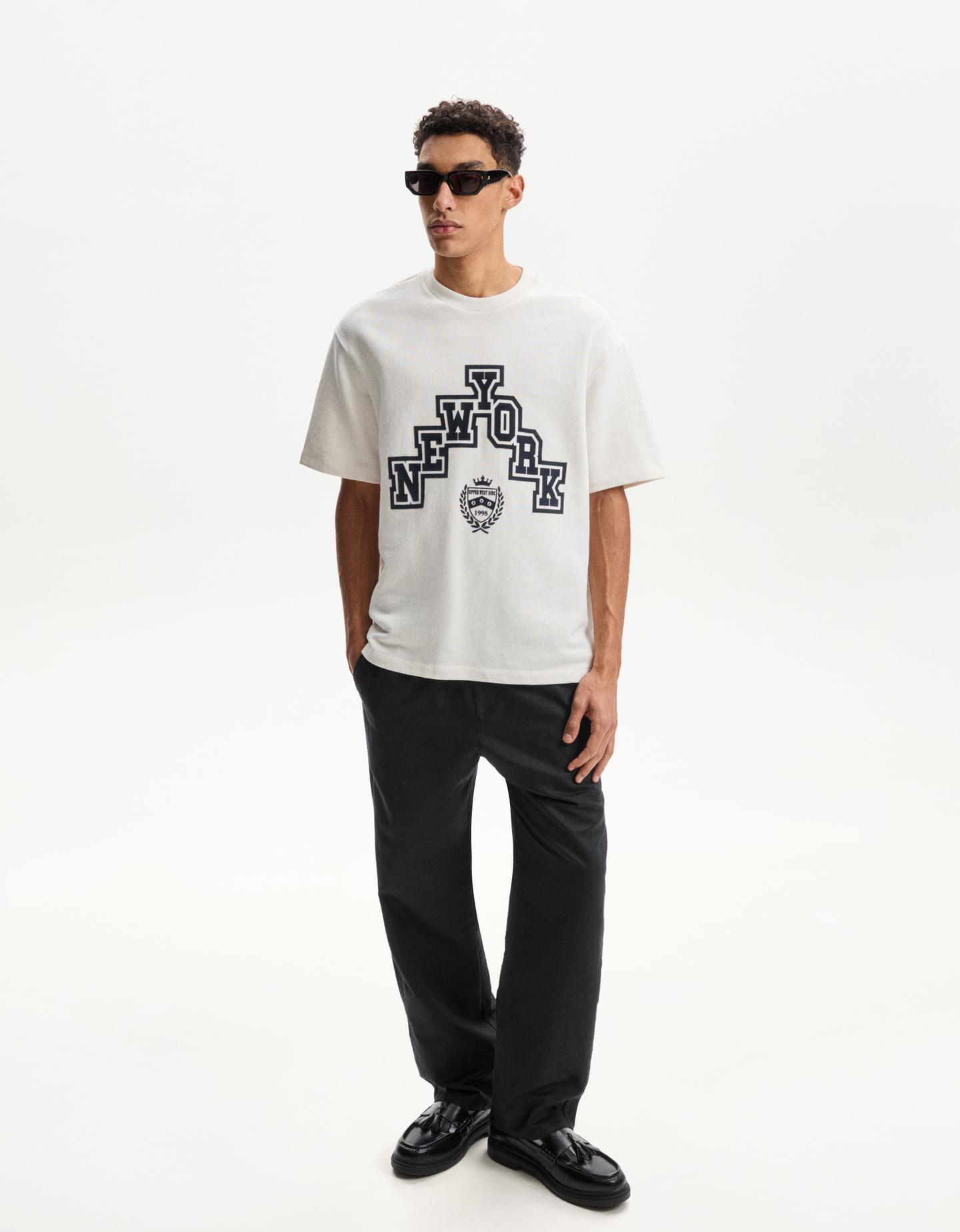 Bershka spodnie z mieszanki lnu z szerokimi nogawkami w rustykalnym stylu czarny