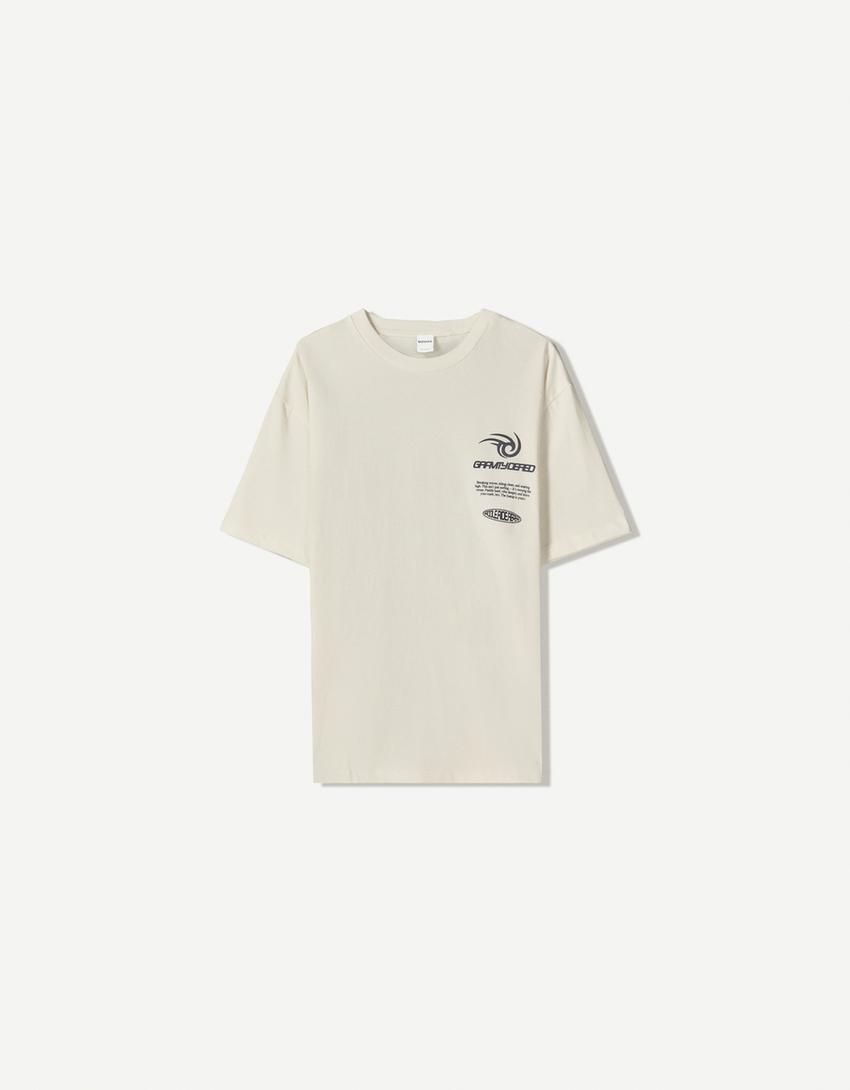 Short sleeve T-shirt with print-Off white