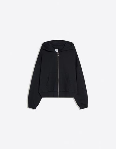 Sweat zippé soft avec modal capuche - Femme